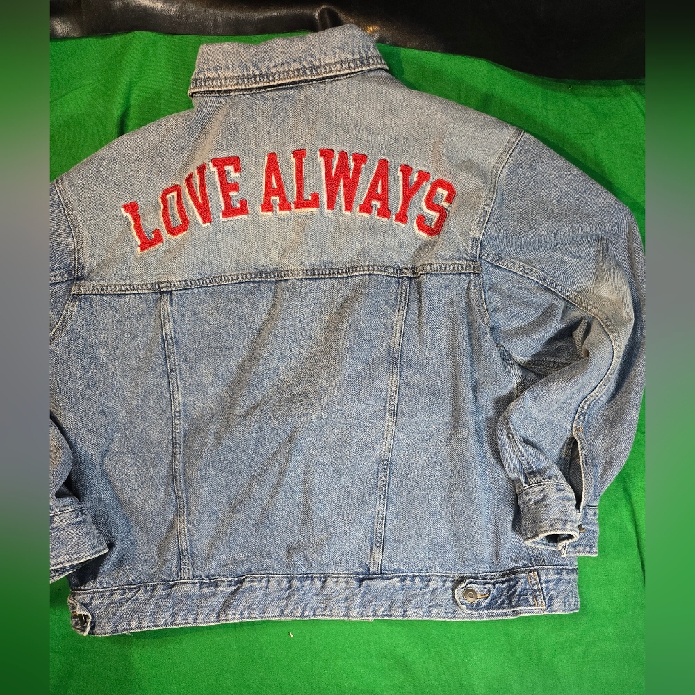 Love Always A New Day Women Denim Jacket Size XXL